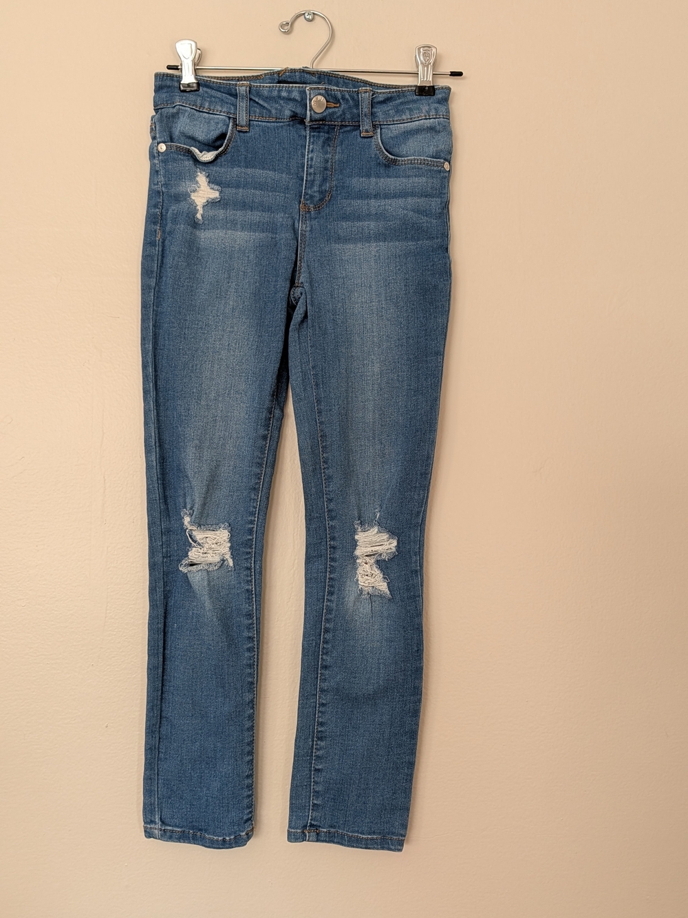 DKNY Girls Blue Denim Jeans Distressed